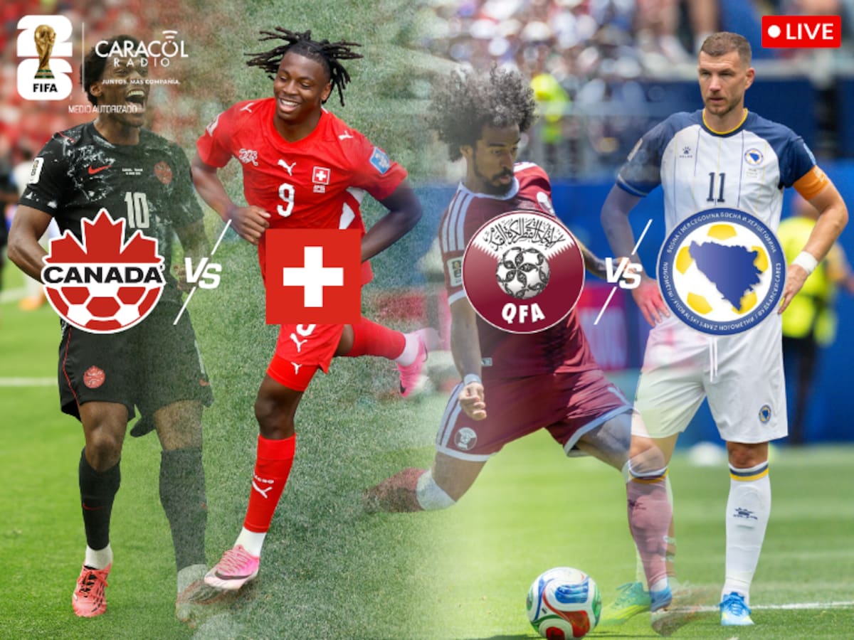 🔴EN VIVO Suiza vs. Canadá; Bosnia vs. Catar: minuto a minuto y transmisión de los partidos HOY