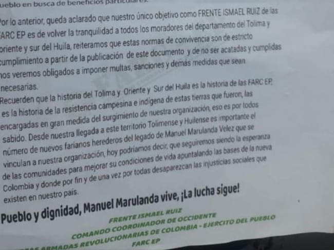 Analizan amenazas que circulan en el municipio de Garzón.