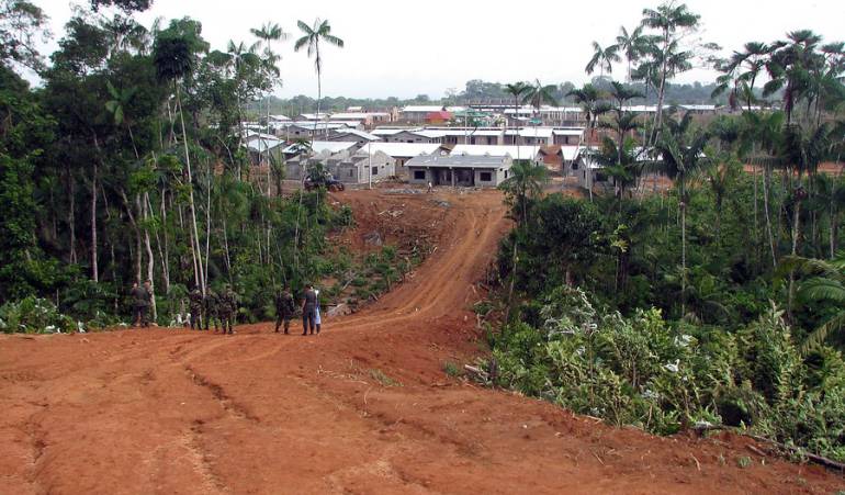 Imagen de viviendas en Bojayá, municipio del Chocó.
