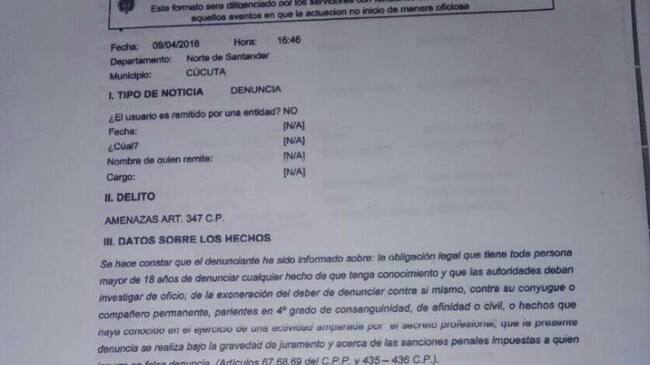 Documento respaldado.