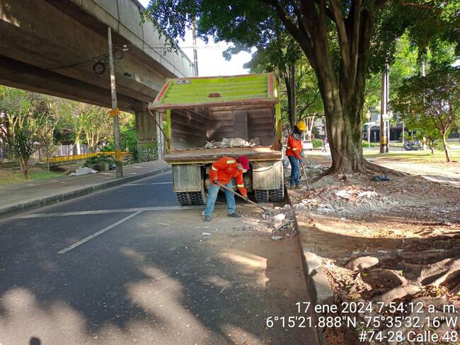Recolección de residuos en Medellín. Foto: Emvarias.