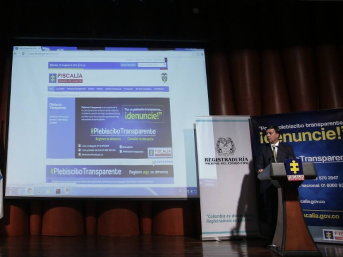 El plan de la Fiscalía y Registraduría para garantizar transparencia en el plebiscito
