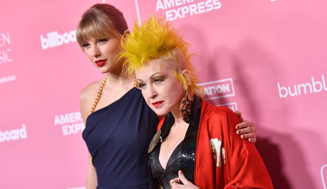 Taylor Swift and Cyndi Lauper / GettyImages