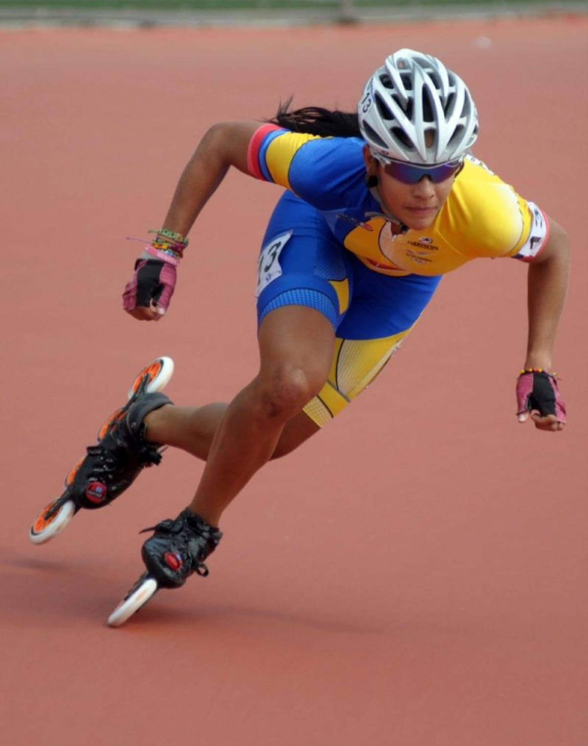 Paola Segura,  en la contrarreloj de los 300 metros clasificatoria femenino y masculino.