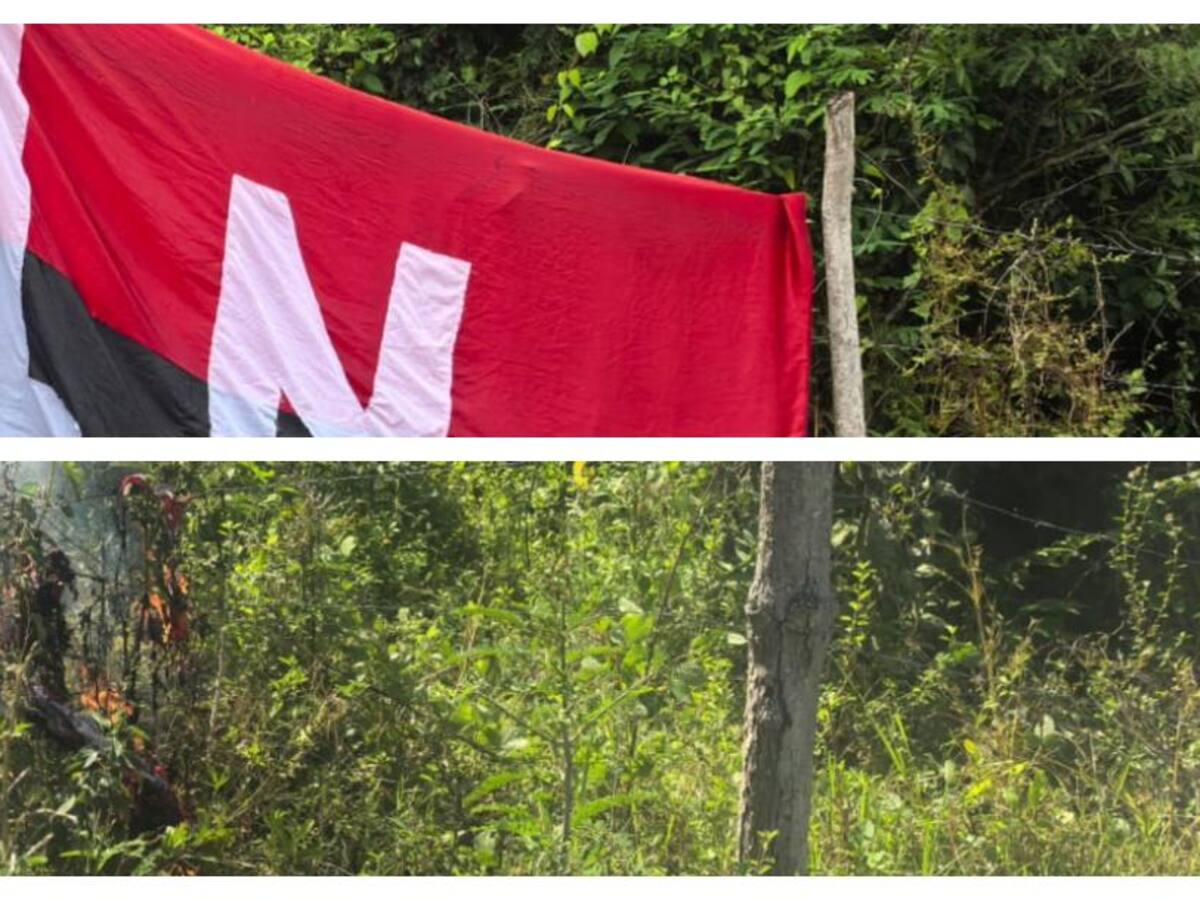 Ejército de Colombia destruyó bandera alusiva a guerrilla del ELN en Norosí- Bolívar