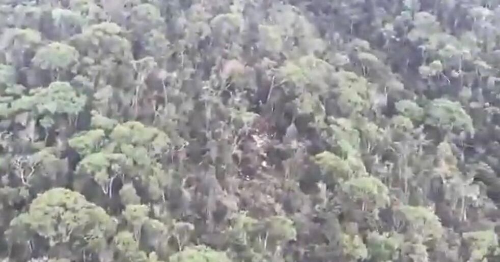 Lugar del hallazgo de la avioneta- foto Aerocivil