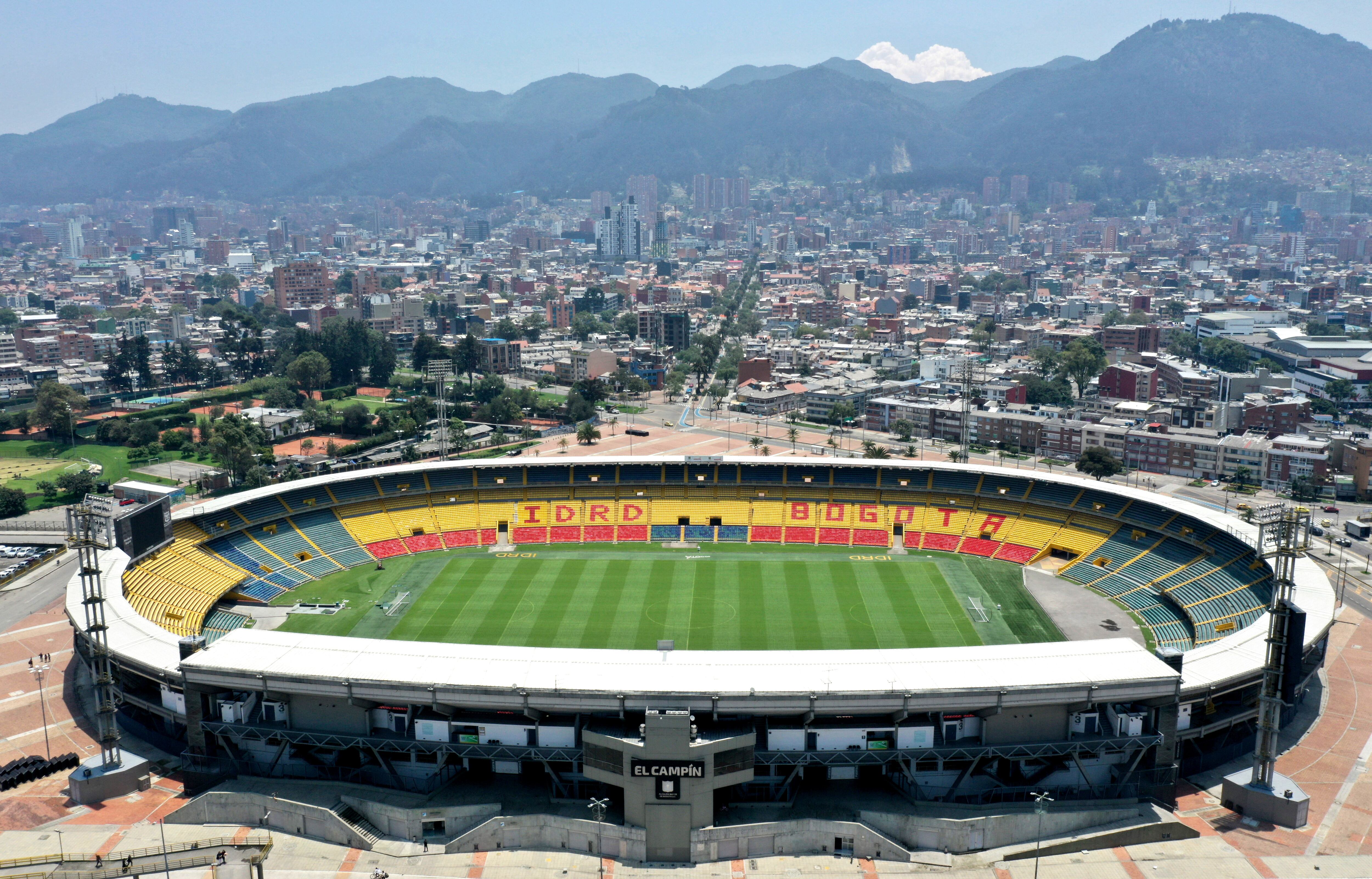 Vista aérea del Estadio El Campín, en Bogotá, Colombia. Foto: Marcelo Villa/VIEWpress/Corbis vía Getty Images.