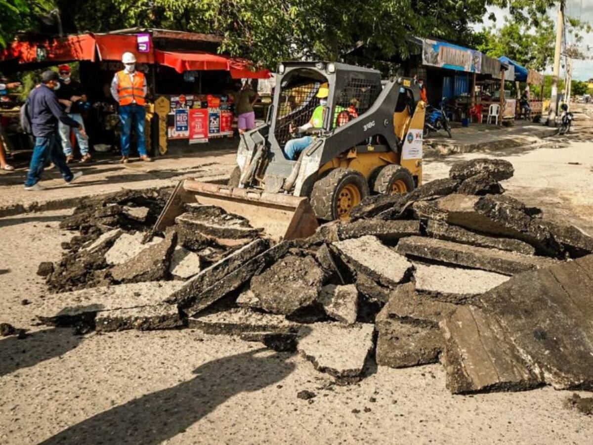 Comenzó rehabilitación de tramo de la Santander y contraflujo Nuevo Bosque
