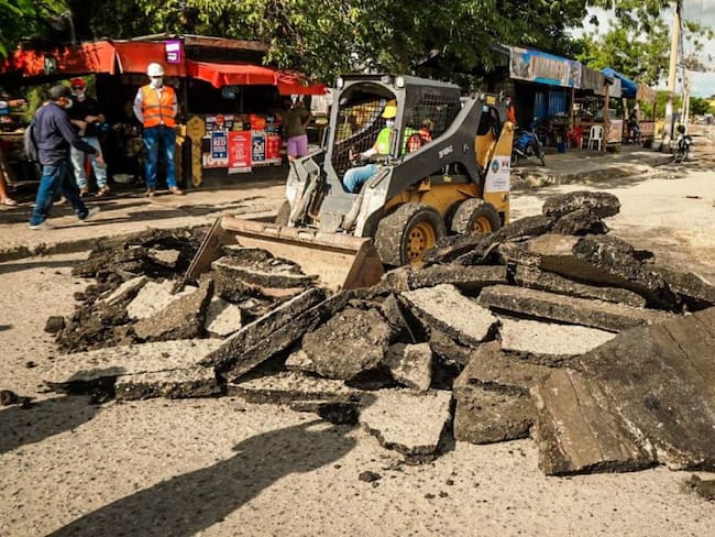 Con las obras de rehabilitación de la malla vial fase 1, se aspira a la recuperación de alrededor de 11,54 kilómetros carril de vías