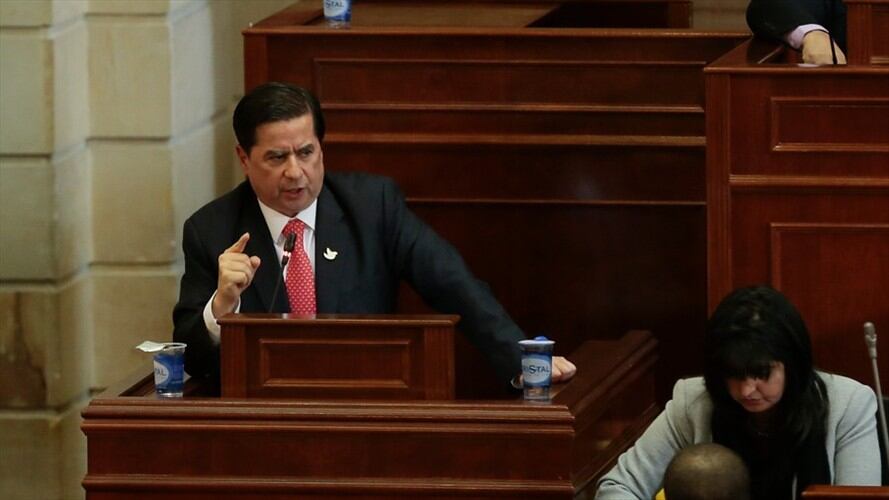 Juan Fernando Cristo advirtió que las acusaciones pretenden atacar a la persona del presidente Santos, más que a la campaña. Foto: Colprensa - Juan Páez