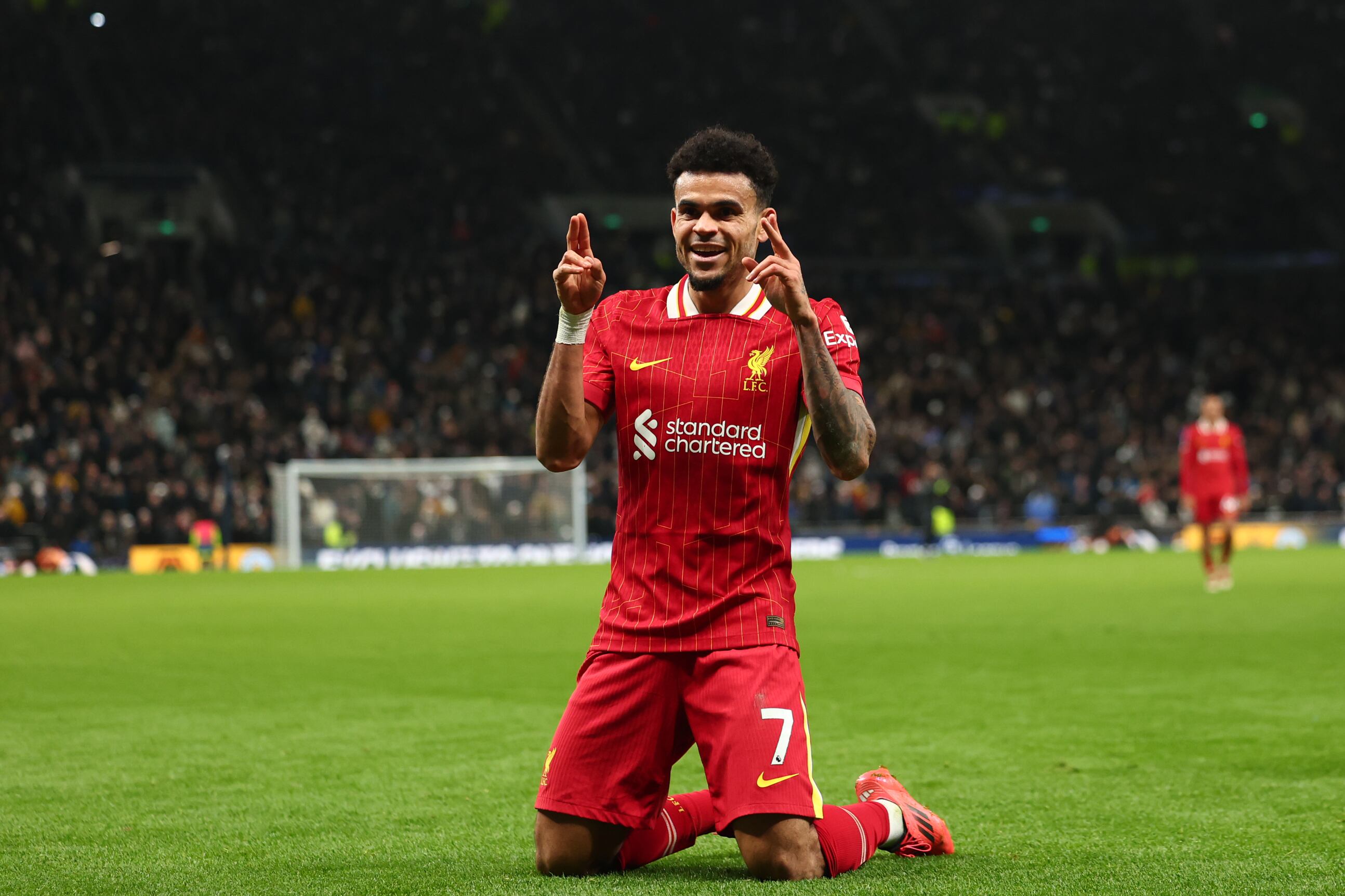 Luis Díaz con el Liverpool. (Photo by Shaun Brooks - CameraSport via Getty Images)