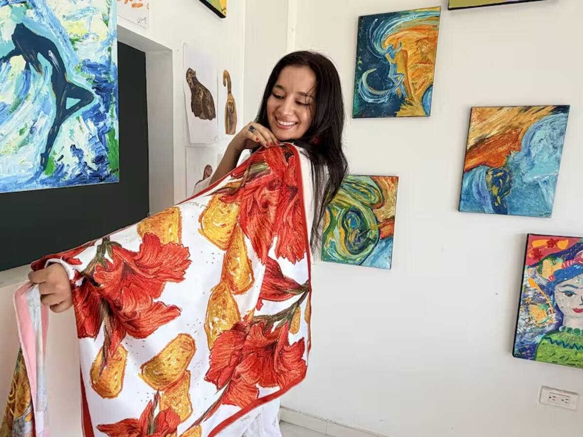 La colombiana que convierte desechos orgánicos en acuarelas que transforman el arte