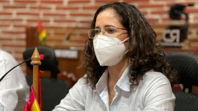 La secretaria de Hacienda, Diana Villalba Vallejo, expuso en el Concejo Distrital los proyectos durante la audiencia pública