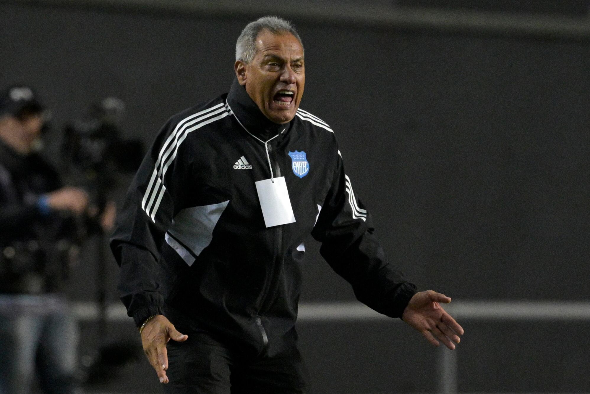 Hernán Torres, DT colombiano del Emelec. (Photo by JUAN MABROMATA/AFP via Getty Images)