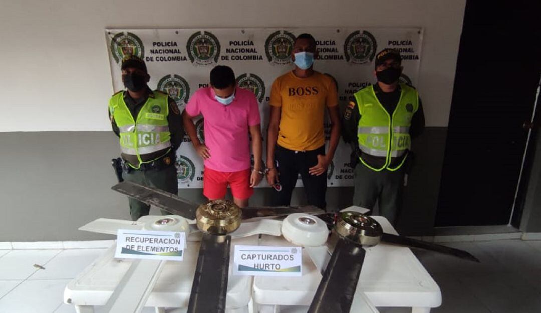 El procedimiento se llevó a cabo en el municipio de Talaigua Nuevo luego de que emprendieran la huida con los elementos robados