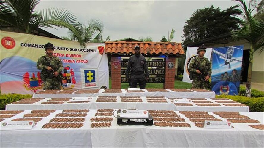 Material incautado al Eln. Foto: Ejército Nacional.