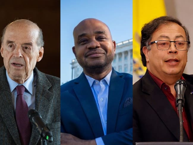 Canciller de Colombia, Álvaro Leyva; embajador de Colombia en EE.UU., Luis Gilberto Murillo y presidente Gustavo Petro. Fotos: Getty Images.