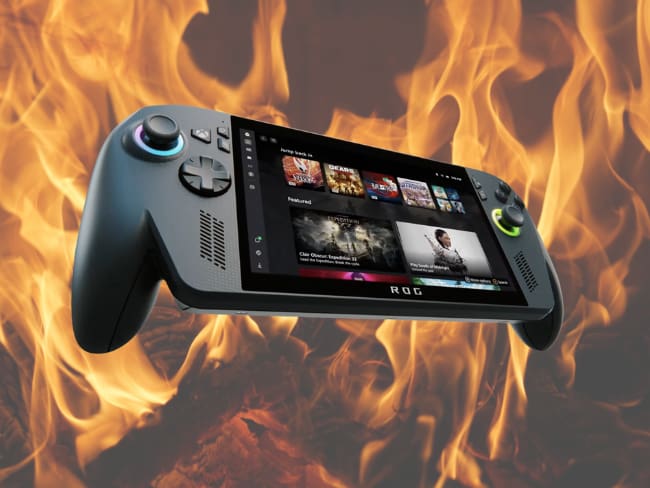 Fuego, imagen de referencia (Getty Images); Consola Xbox ROG Ally, imgen tomada de cuenta oficial de 'Xbox Studio'.