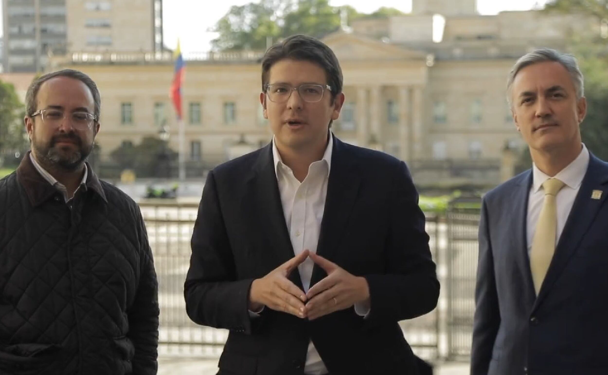 El senador Miguel Uribe lideró la réplica de la oposición a la alocución presidencial del presidente Gustavo Petro (Foto: Twitter oficial Centro Democrático)
