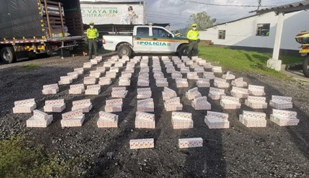 Cigarrillos incautados en Manizales
