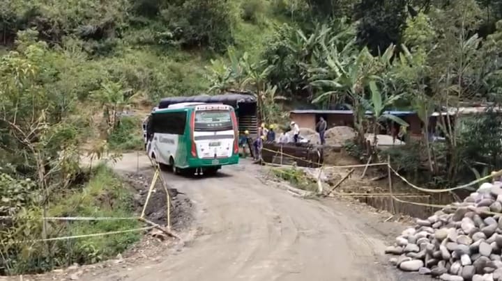 Obras sobre vía Toledo-Chinácota / Foto: Cortesía