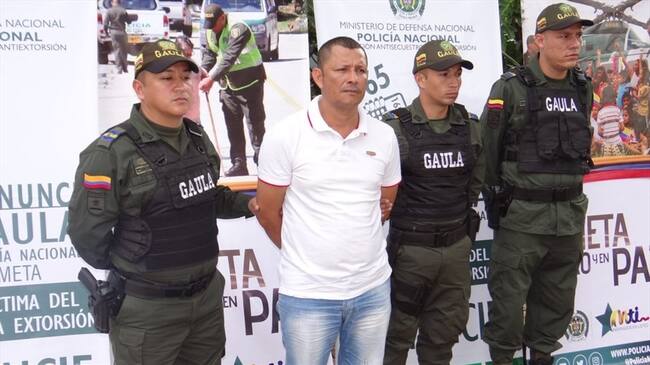 Capturan a jefe de los puntilleros, alias Eliécer. Foto: Policía Nacional