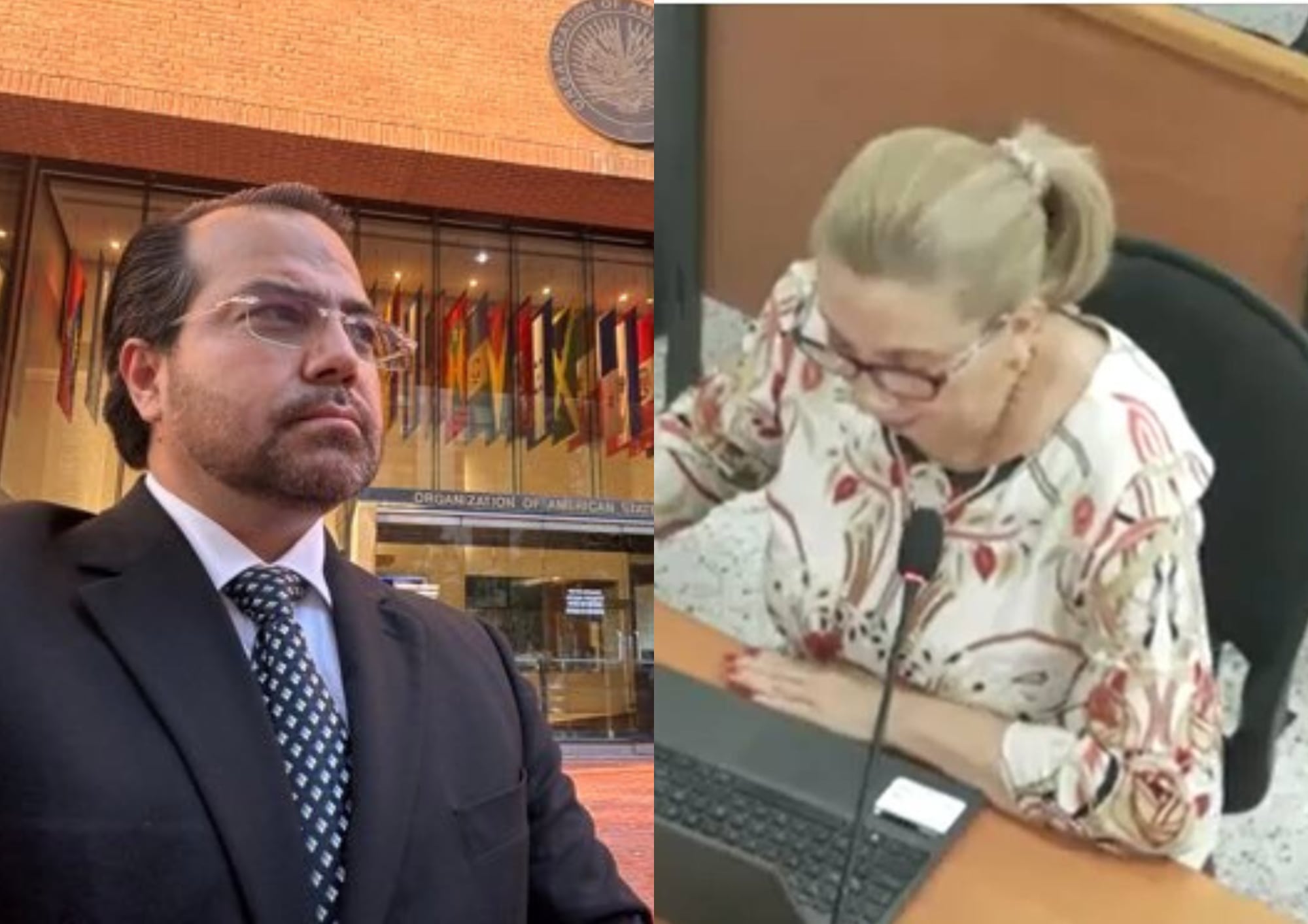 Abogado Alejandro Carranza y fiscal Lucy Marcela Laborde.