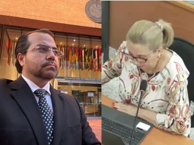 Abogado Alejandro Carranza y fiscal Lucy Marcela Laborde.