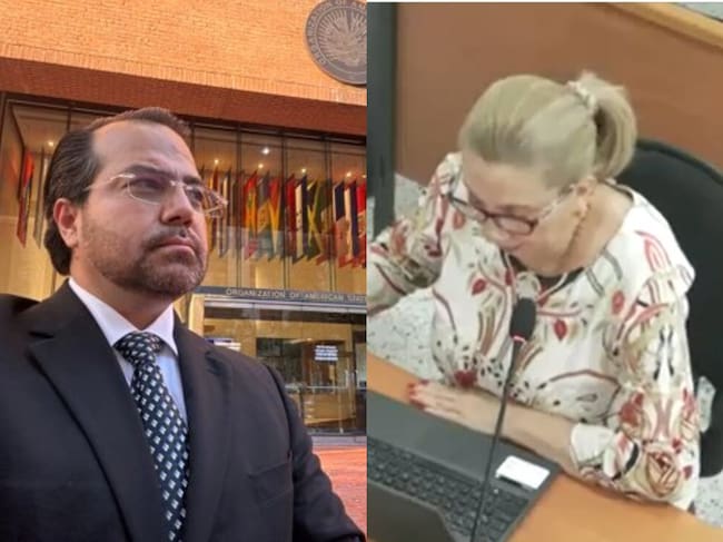 Abogado Alejandro Carranza y fiscal Lucy Marcela Laborde.