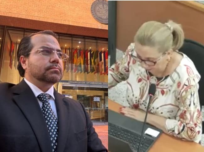 Abogado Alejandro Carranza y fiscal Lucy Marcela Laborde.