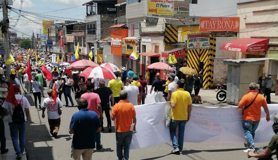 La marcha estuvo principalmente en la calle 15 con carrera Tercera. 