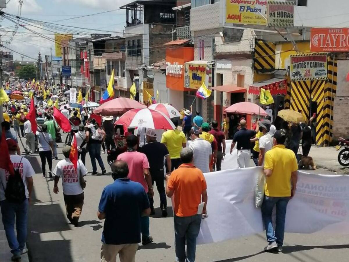 En tranquilidad estuvo la jornada de paro nacional en el Tolima
