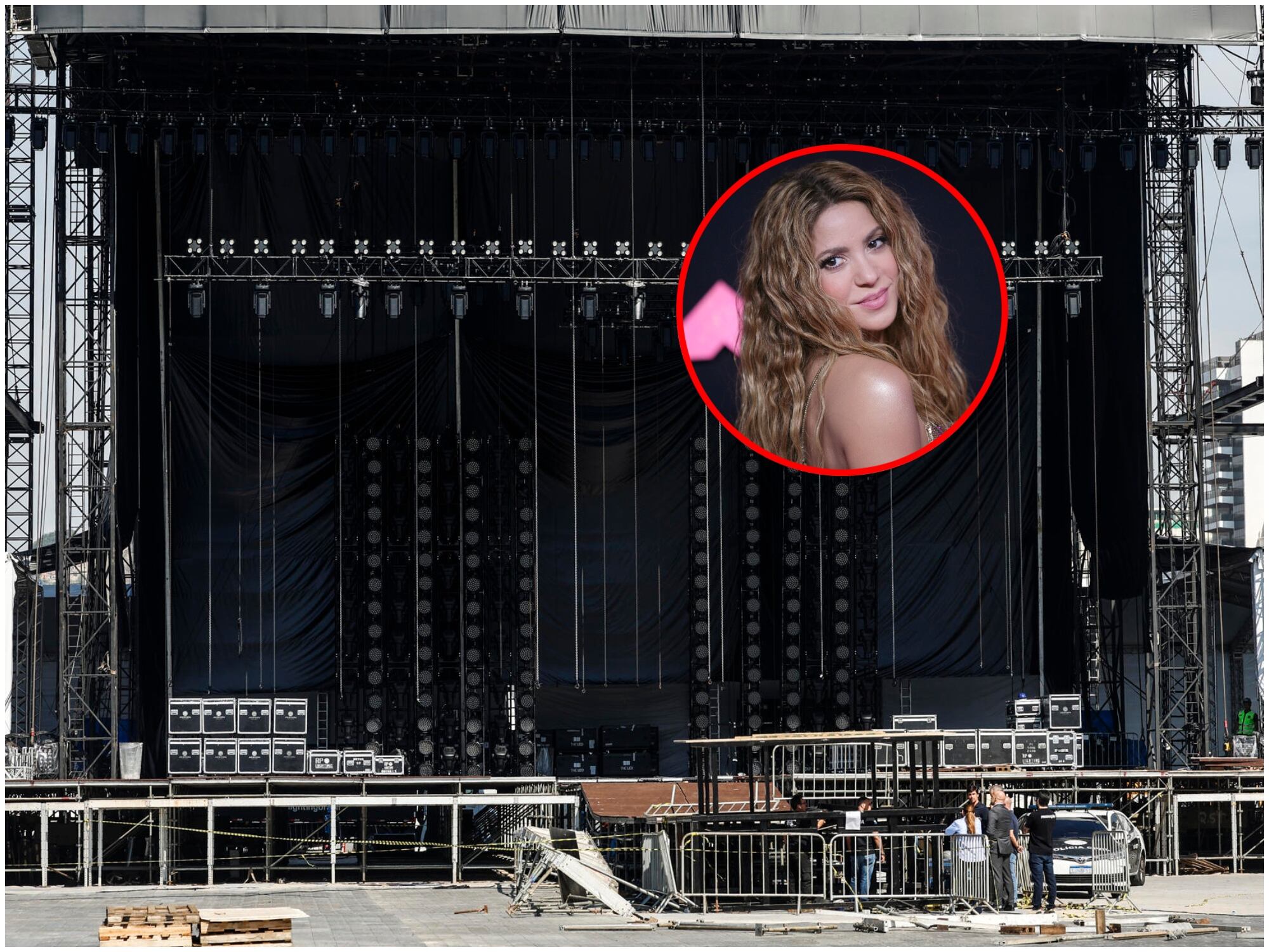 Muere un trabajador durante el montaje del escenario del concierto de Shakira en Brasil.