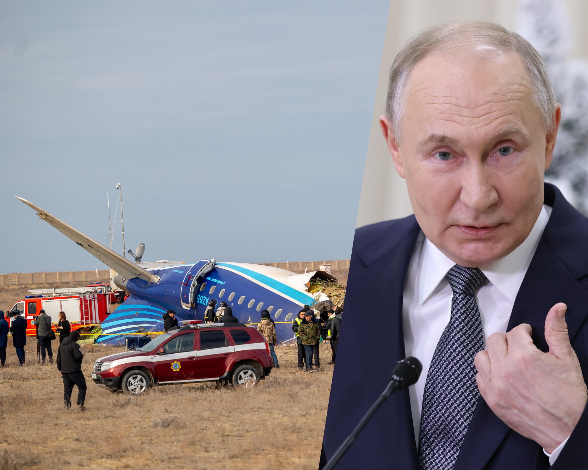 El presidente Vladimir Putin sostuvo una llamada con su homólogo azerbaiyano en la que se disculpó por el “trágico incidente” ocurrido en espacio aéreo ruso, más no señaló responsabilidad rusa en el choque del avión.
(Foto: Caracol Radio / Getty )