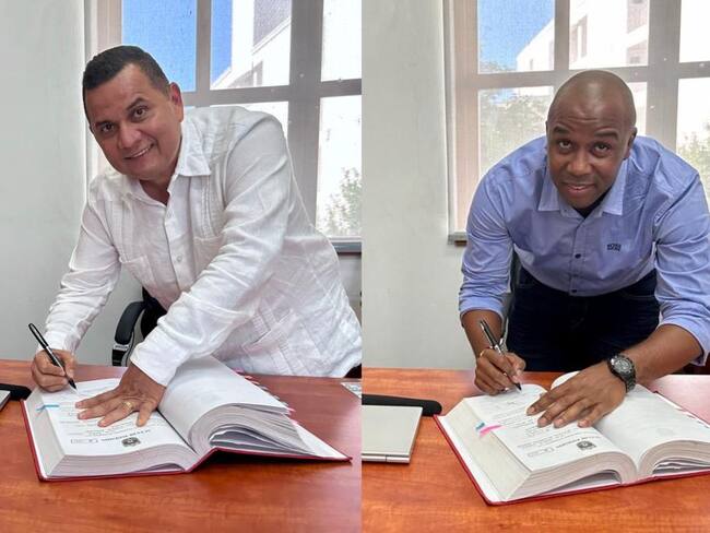 César Bocanegra y Jeffrie Corpus . Registraduría Magdalena