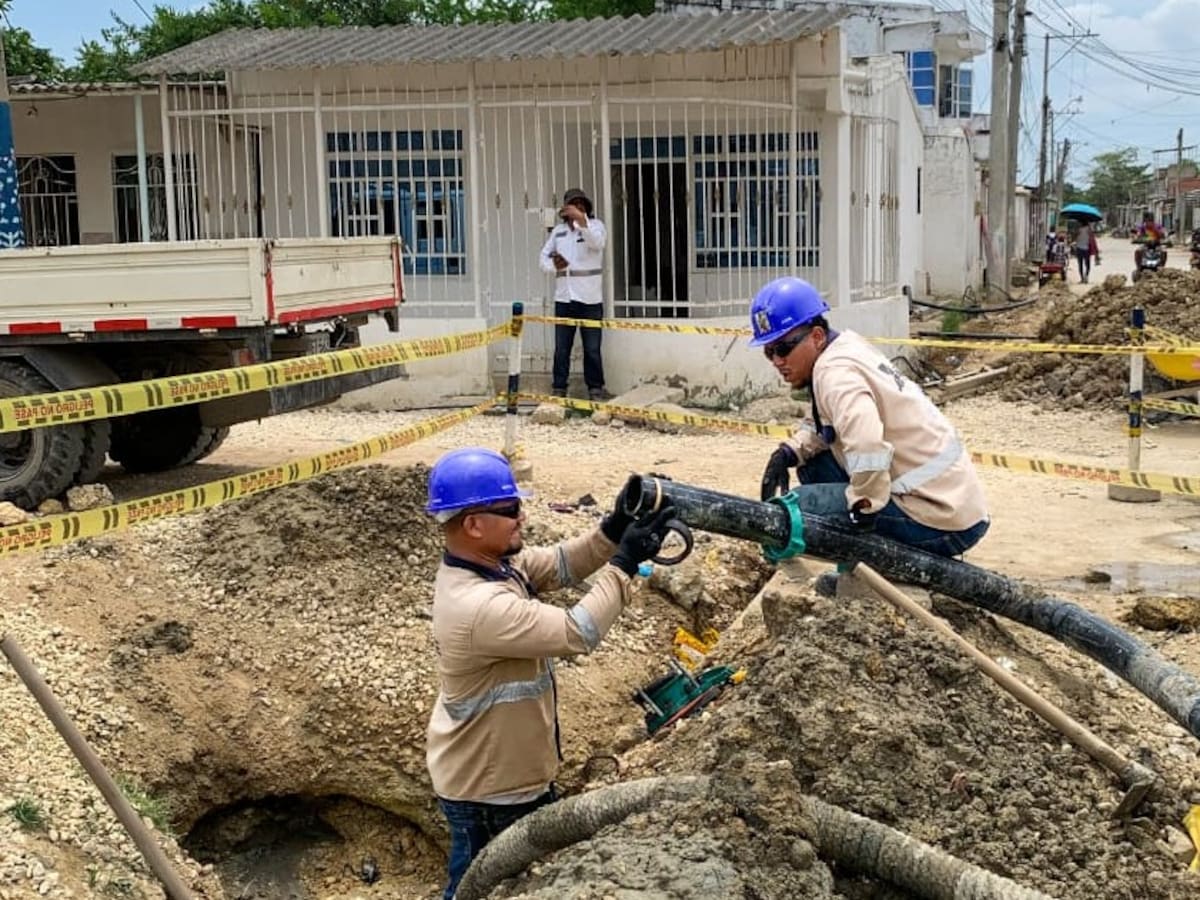 Aguas de Cartagena realiza renovación en redes de acueducto del barrio Olaya