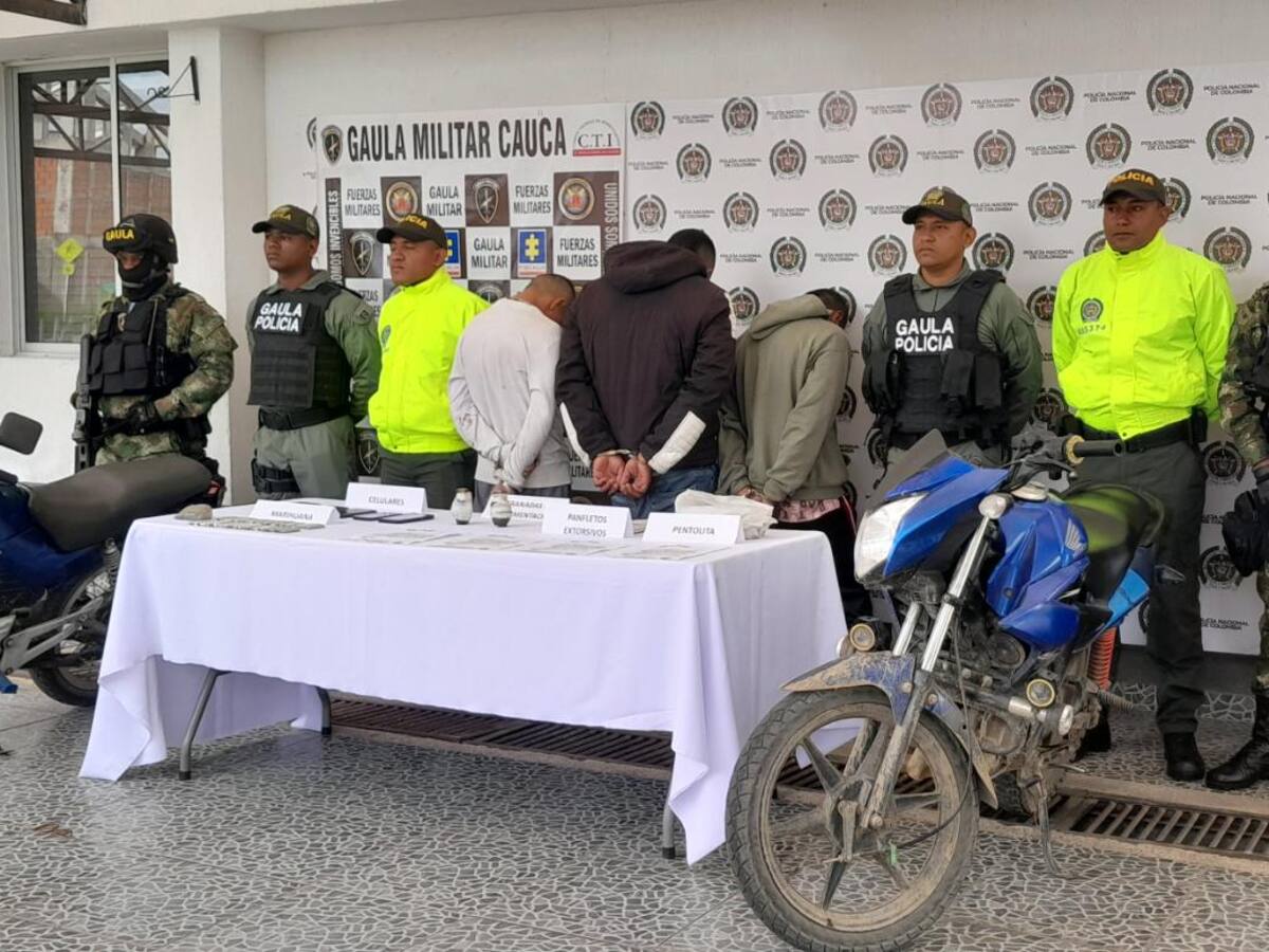 Capturan a los presuntos responsables de ataque contra la Policía en Popayán