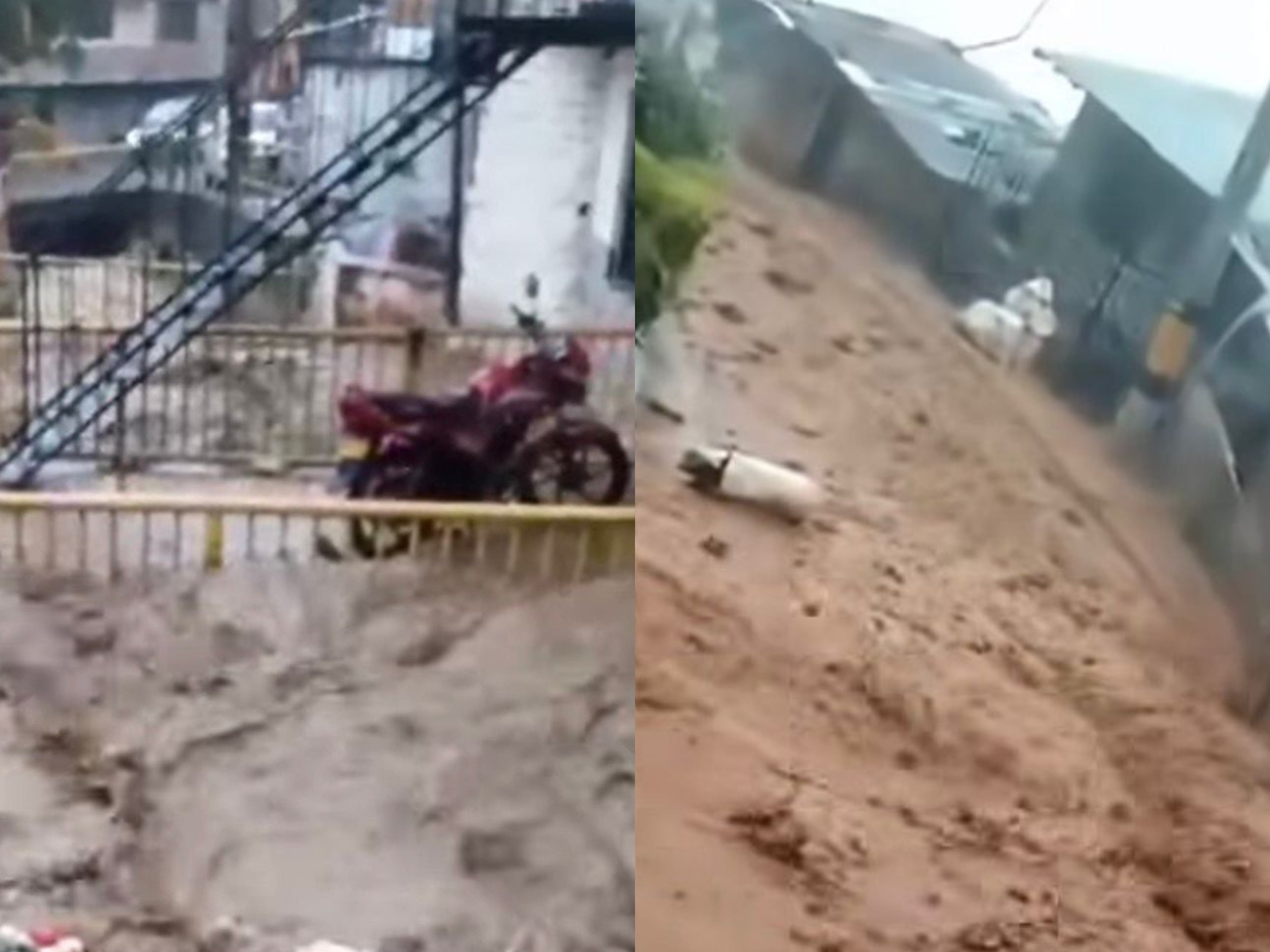 Emergencias por las lluvias en Medellín. Fotos: Redes sociales.