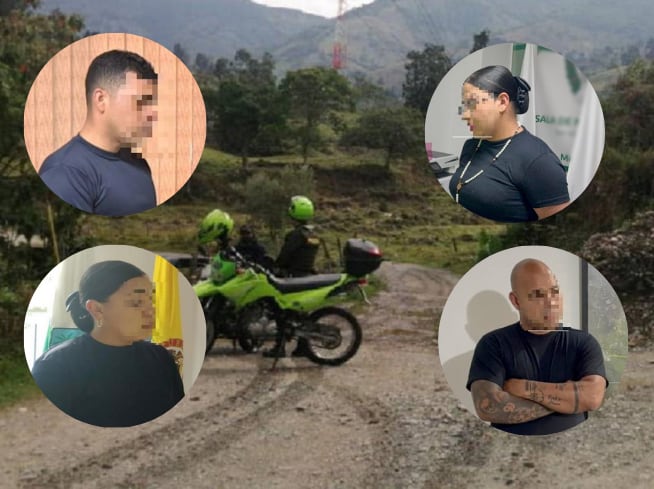 Policías capturados acusads de tortura en en Antioquai- fotos fiscalía