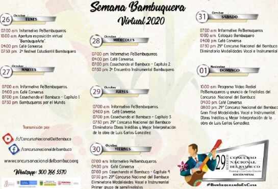 Programación de la Semana Bambuquera