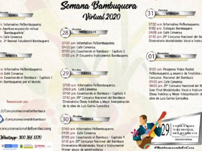 Programación de la Semana Bambuquera