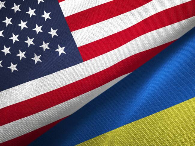 Ukraine and United States flags together