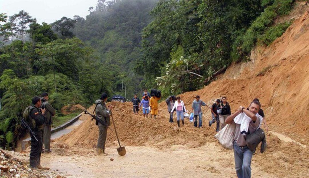 Falla geológica en Caramanta y Valparaíso