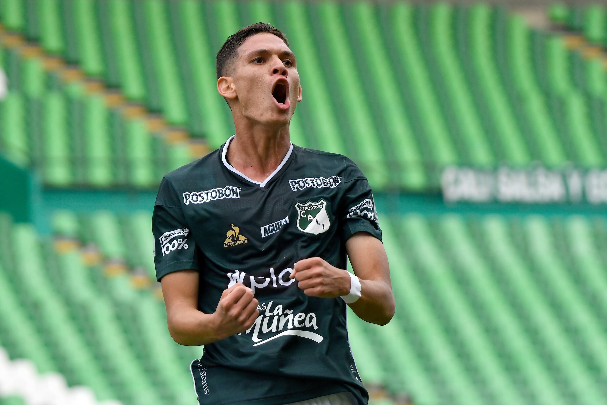 Daniel Luna, volante del Deportivo Cali. Photo: VizzorImage / Gabriel Aponte / Staff