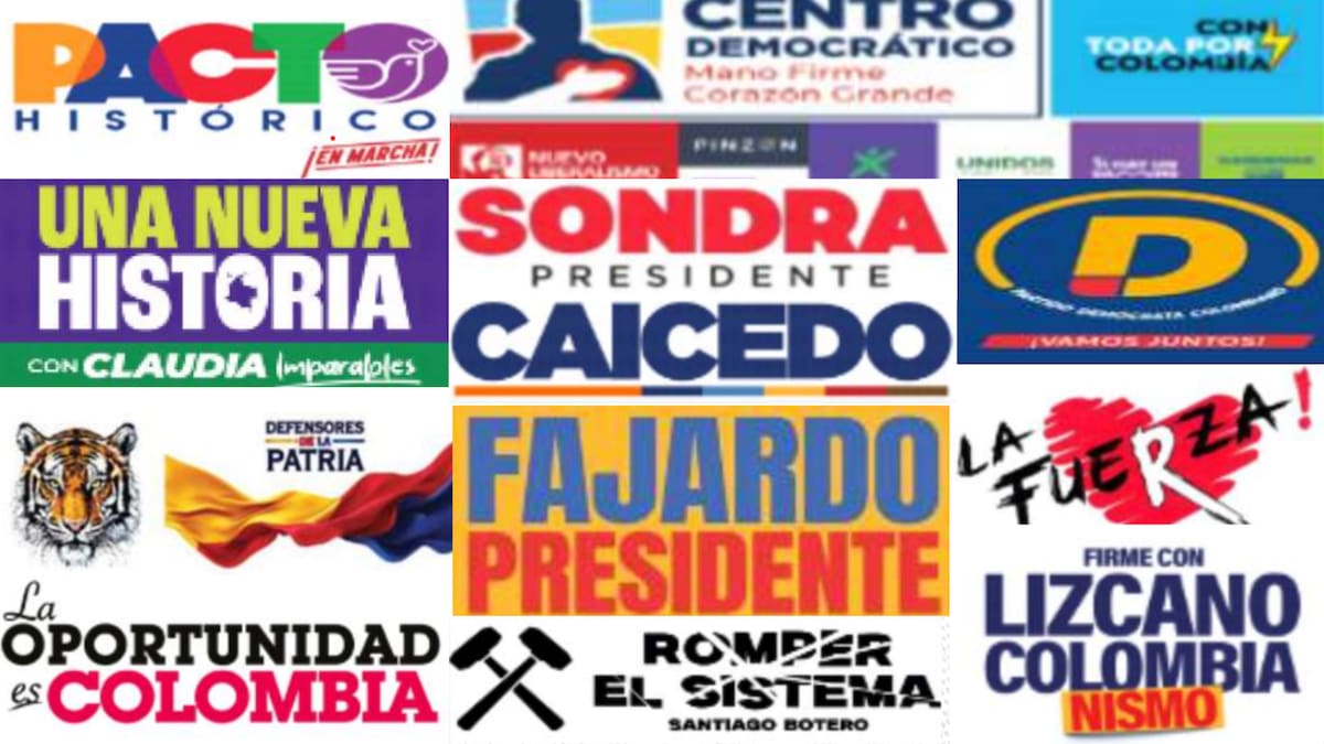 Estos son los logos que acompañarán a los candidatos presidenciales en el tarjetón