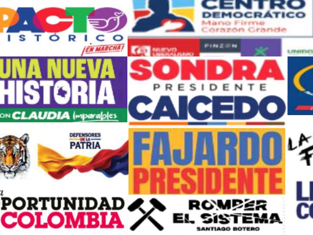 Estos son los logos que acompañarán a los candidatos presidenciales en el tarjetón