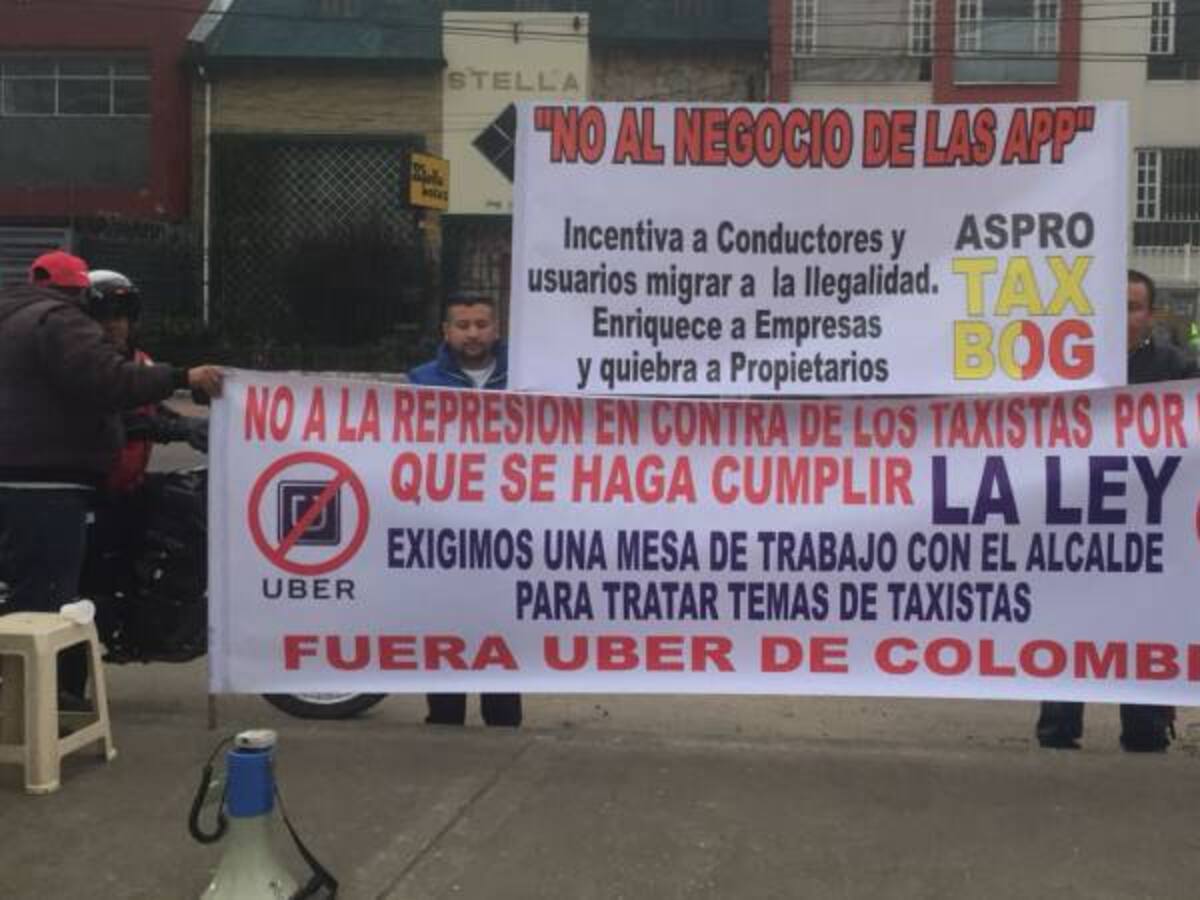 Hoy habrá nueva jornada de protestas de taxistas en Bogotá