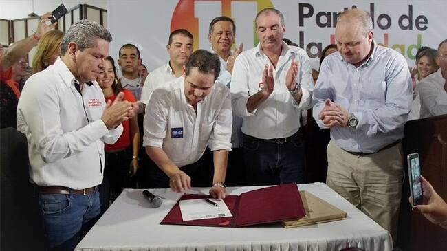 La U oficializa su apoyo a Germán Vargas. Foto: Prensa Partido de la U