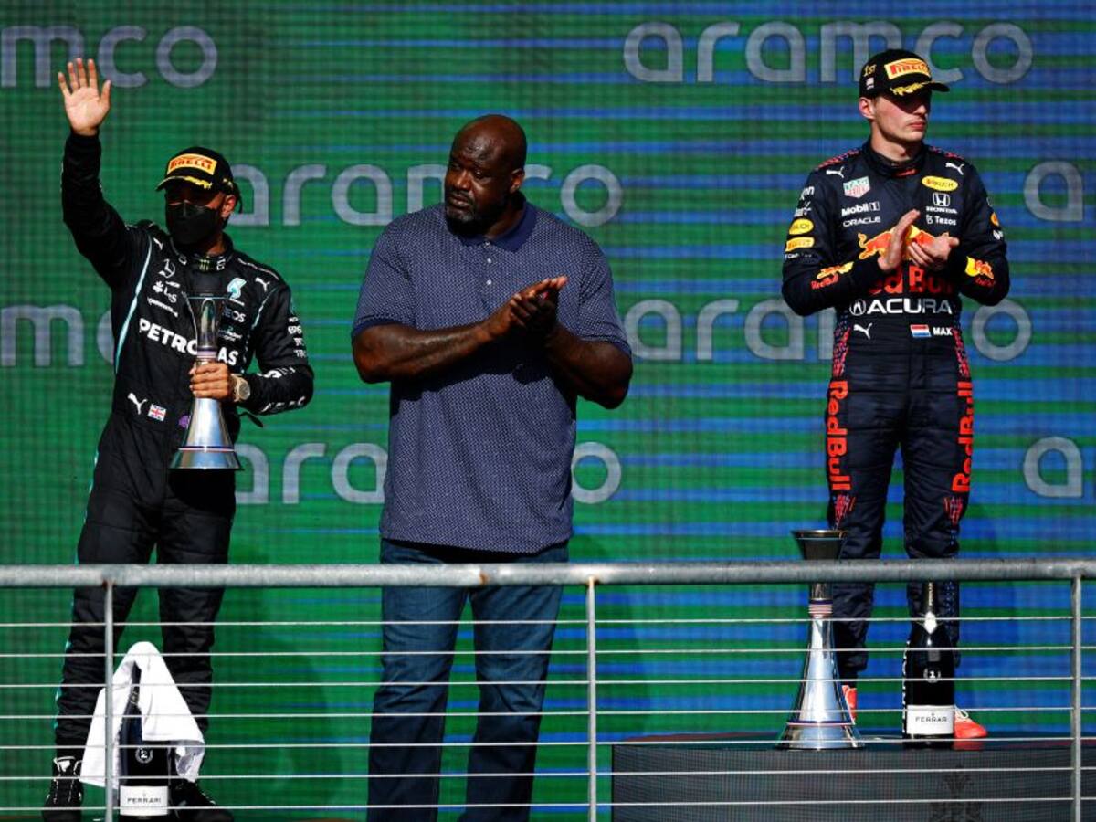Shaquille O’Neal subió al podio con un Hamilton que se aleja del líder