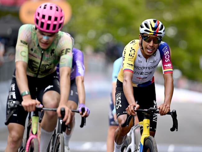 CORNO ALLE SCALE, ITALY - MAY 17: Egan Bernal of Colombia and Netcompany INEOS Cycling Team crosses the finish line during the 109th Giro d'Italia 2026, Stage 9 a 184km stage from Cervia to Corno alle Scale 1469m / #UCIWT / on May 17, 2026 in Corno alle Scale, Italy. (Photo by Tim de Waele/Getty Images)